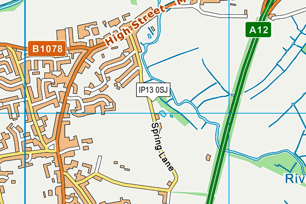 IP13 0SJ map - OS VectorMap District (Ordnance Survey) IP13 0SJ map - OS VectorMap District (Ordnance Survey)