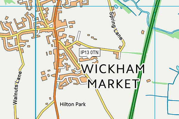IP13 0TN map - OS VectorMap District (Ordnance Survey) IP13 0TN map - OS VectorMap District (Ordnance Survey)