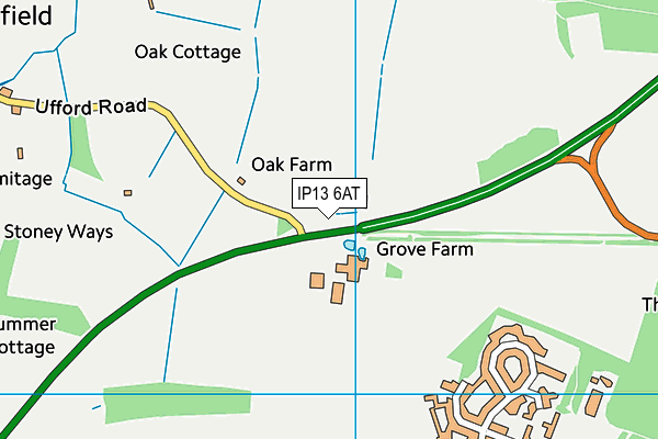 IP13 6AT map - OS VectorMap District (Ordnance Survey) IP13 6AT map - OS VectorMap District (Ordnance Survey)