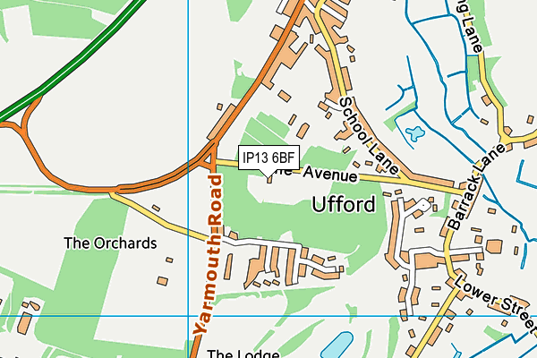 IP13 6BF map - OS VectorMap District (Ordnance Survey) IP13 6BF map - OS VectorMap District (Ordnance Survey)