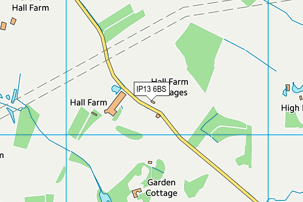 IP13 6BS map - OS VectorMap District (Ordnance Survey) IP13 6BS map - OS VectorMap District (Ordnance Survey)