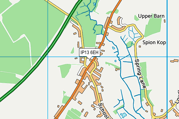 IP13 6EH map - OS VectorMap District (Ordnance Survey) IP13 6EH map - OS VectorMap District (Ordnance Survey)