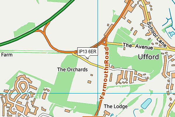 IP13 6ER map - OS VectorMap District (Ordnance Survey) IP13 6ER map - OS VectorMap District (Ordnance Survey)