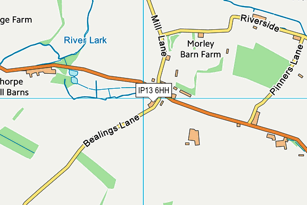 IP13 6HH map - OS VectorMap District (Ordnance Survey) IP13 6HH map - OS VectorMap District (Ordnance Survey)