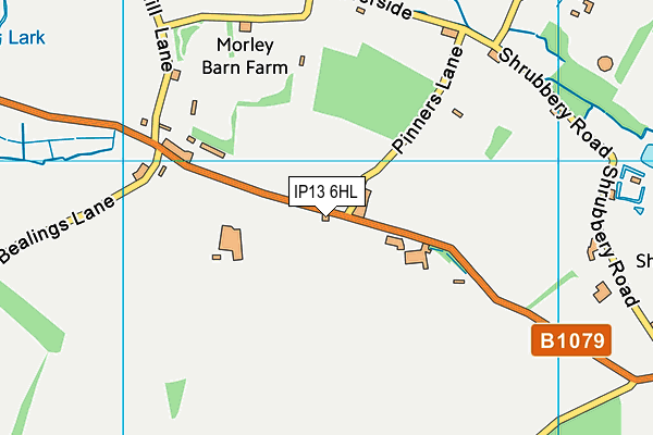 IP13 6HL map - OS VectorMap District (Ordnance Survey) IP13 6HL map - OS VectorMap District (Ordnance Survey)