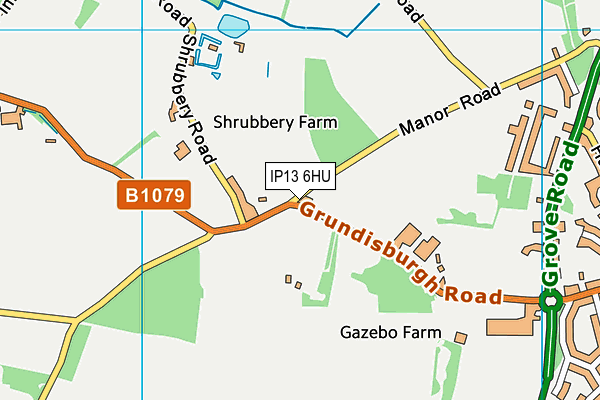 IP13 6HU map - OS VectorMap District (Ordnance Survey) IP13 6HU map - OS VectorMap District (Ordnance Survey)