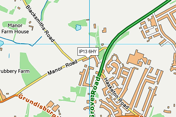 IP13 6HY map - OS VectorMap District (Ordnance Survey) IP13 6HY map - OS VectorMap District (Ordnance Survey)