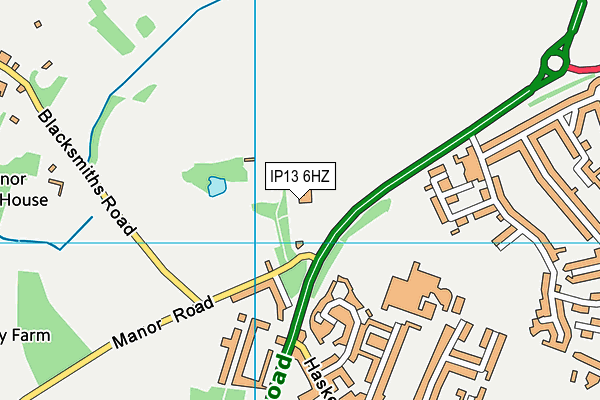 IP13 6HZ map - OS VectorMap District (Ordnance Survey) IP13 6HZ map - OS VectorMap District (Ordnance Survey)