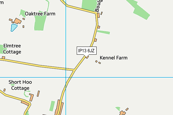 IP13 6JZ map - OS VectorMap District (Ordnance Survey)