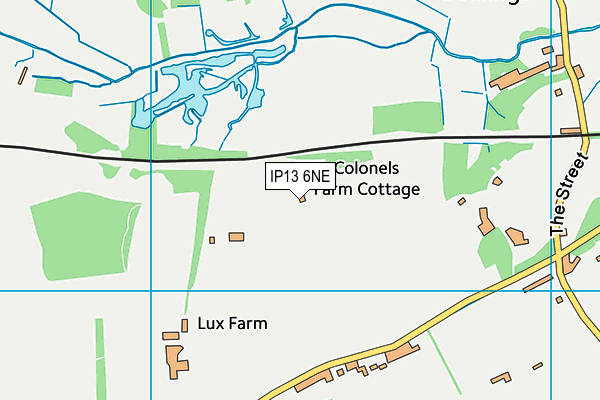 IP13 6NE map - OS VectorMap District (Ordnance Survey) IP13 6NE map - OS VectorMap District (Ordnance Survey)