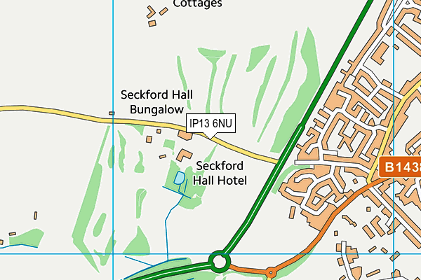 IP13 6NU map - OS VectorMap District (Ordnance Survey) IP13 6NU map - OS VectorMap District (Ordnance Survey)