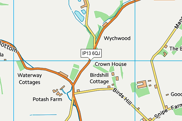IP13 6QJ map - OS VectorMap District (Ordnance Survey) IP13 6QJ map - OS VectorMap District (Ordnance Survey)