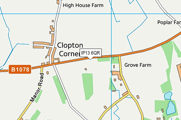 IP13 6QR map - OS VectorMap District (Ordnance Survey) IP13 6QR map - OS VectorMap District (Ordnance Survey)
