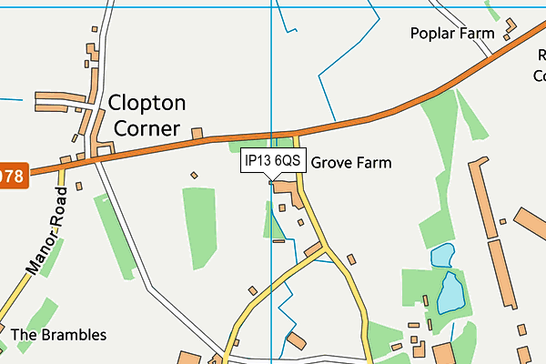 IP13 6QS map - OS VectorMap District (Ordnance Survey) IP13 6QS map - OS VectorMap District (Ordnance Survey)