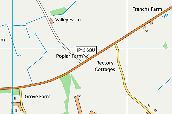 IP13 6QU map - OS VectorMap District (Ordnance Survey) IP13 6QU map - OS VectorMap District (Ordnance Survey)