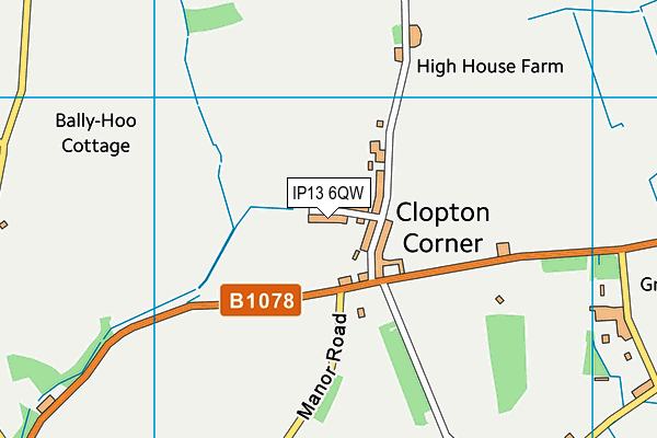 IP13 6QW map - OS VectorMap District (Ordnance Survey) IP13 6QW map - OS VectorMap District (Ordnance Survey)