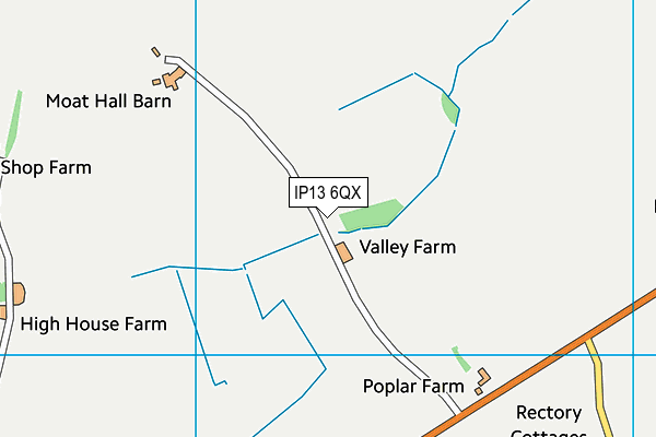 IP13 6QX map - OS VectorMap District (Ordnance Survey) IP13 6QX map - OS VectorMap District (Ordnance Survey)