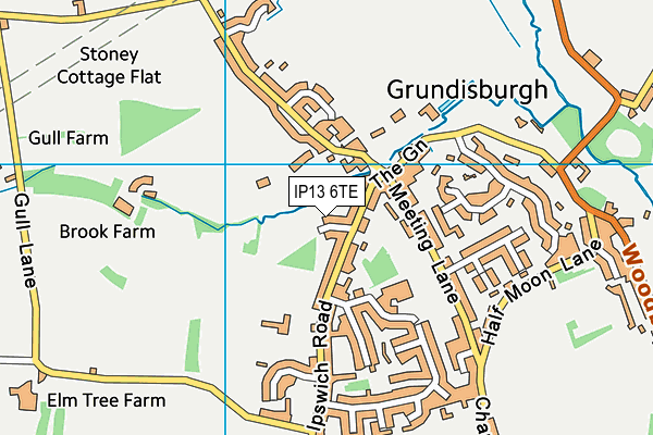 IP13 6TE map - OS VectorMap District (Ordnance Survey) IP13 6TE map - OS VectorMap District (Ordnance Survey)