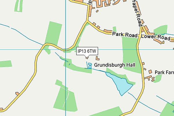 IP13 6TW map - OS VectorMap District (Ordnance Survey) IP13 6TW map - OS VectorMap District (Ordnance Survey)