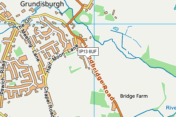 IP13 6UF map - OS VectorMap District (Ordnance Survey) IP13 6UF map - OS VectorMap District (Ordnance Survey)
