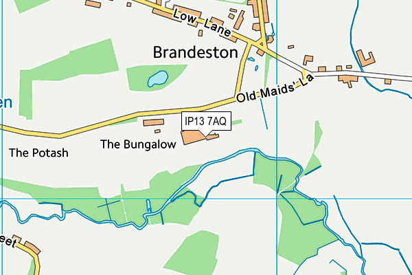 IP13 7AQ map - OS VectorMap District (Ordnance Survey) IP13 7AQ map - OS VectorMap District (Ordnance Survey)