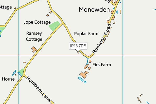 IP13 7DE map - OS VectorMap District (Ordnance Survey) IP13 7DE map - OS VectorMap District (Ordnance Survey)