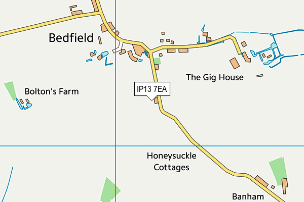 IP13 7EA map - OS VectorMap District (Ordnance Survey) IP13 7EA map - OS VectorMap District (Ordnance Survey)