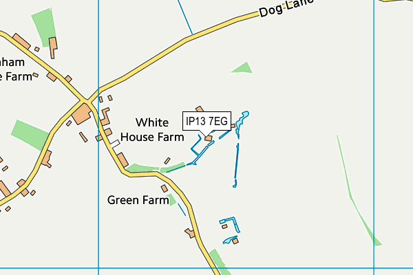 IP13 7EG map - OS VectorMap District (Ordnance Survey) IP13 7EG map - OS VectorMap District (Ordnance Survey)