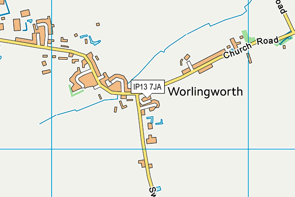 IP13 7JA map - OS VectorMap District (Ordnance Survey) IP13 7JA map - OS VectorMap District (Ordnance Survey)