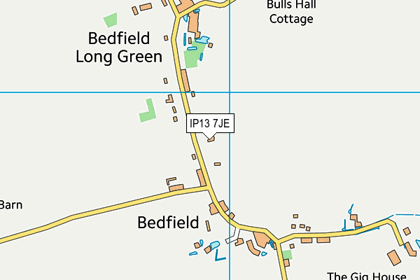 IP13 7JE map - OS VectorMap District (Ordnance Survey) IP13 7JE map - OS VectorMap District (Ordnance Survey)