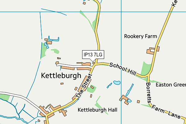IP13 7LG map - OS VectorMap District (Ordnance Survey) IP13 7LG map - OS VectorMap District (Ordnance Survey)