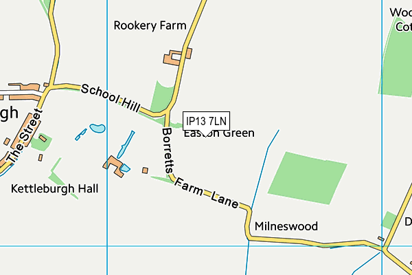 IP13 7LN map - OS VectorMap District (Ordnance Survey) IP13 7LN map - OS VectorMap District (Ordnance Survey)