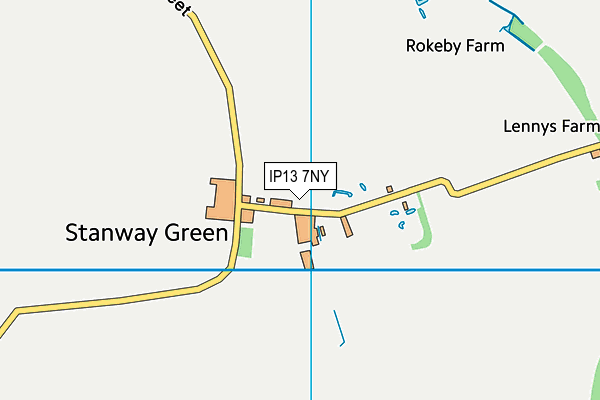 IP13 7NY map - OS VectorMap District (Ordnance Survey) IP13 7NY map - OS VectorMap District (Ordnance Survey)