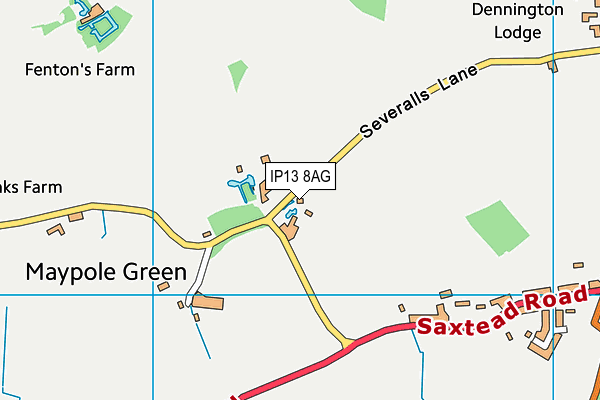IP13 8AG map - OS VectorMap District (Ordnance Survey) IP13 8AG map - OS VectorMap District (Ordnance Survey)