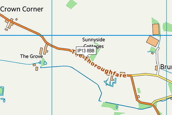 IP13 8BB map - OS VectorMap District (Ordnance Survey) IP13 8BB map - OS VectorMap District (Ordnance Survey)