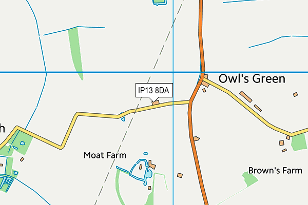 IP13 8DA map - OS VectorMap District (Ordnance Survey)