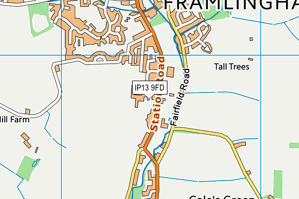 IP13 9FD map - OS VectorMap District (Ordnance Survey) IP13 9FD map - OS VectorMap District (Ordnance Survey)