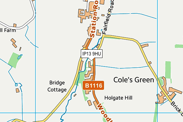 IP13 9HU map - OS VectorMap District (Ordnance Survey) IP13 9HU map - OS VectorMap District (Ordnance Survey)