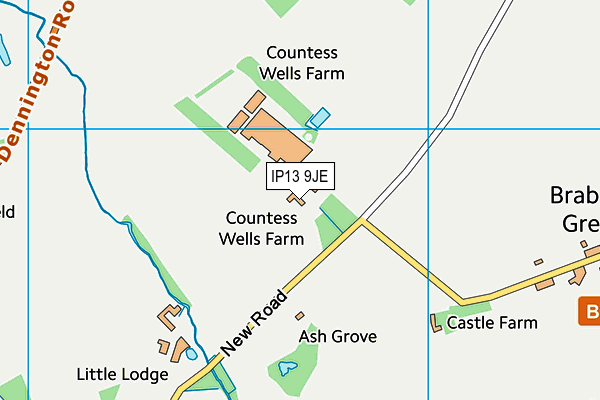 IP13 9JE map - OS VectorMap District (Ordnance Survey) IP13 9JE map - OS VectorMap District (Ordnance Survey)