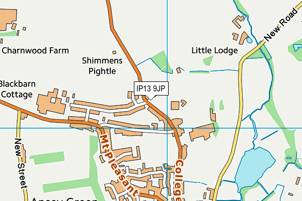 IP13 9JP map - OS VectorMap District (Ordnance Survey) IP13 9JP map - OS VectorMap District (Ordnance Survey)