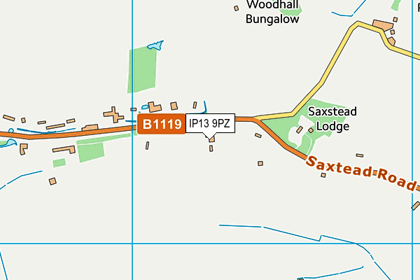 IP13 9PZ map - OS VectorMap District (Ordnance Survey) IP13 9PZ map - OS VectorMap District (Ordnance Survey)
