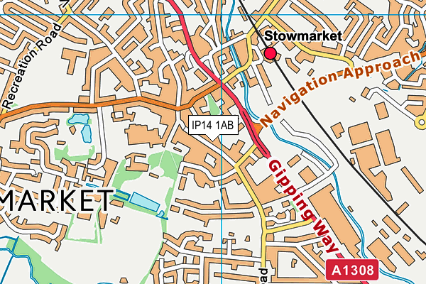 IP14 1AB map - OS VectorMap District (Ordnance Survey) IP14 1AB map - OS VectorMap District (Ordnance Survey)