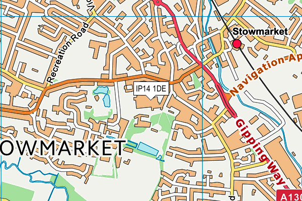 IP14 1DE map - OS VectorMap District (Ordnance Survey) IP14 1DE map - OS VectorMap District (Ordnance Survey)