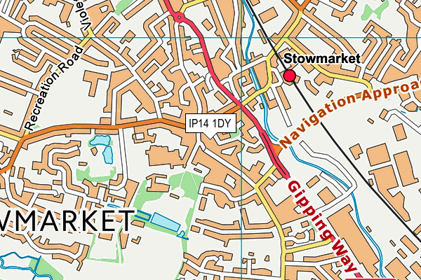 IP14 1DY map - OS VectorMap District (Ordnance Survey) IP14 1DY map - OS VectorMap District (Ordnance Survey)