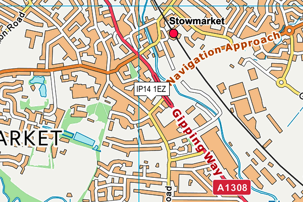 IP14 1EZ map - OS VectorMap District (Ordnance Survey) IP14 1EZ map - OS VectorMap District (Ordnance Survey)