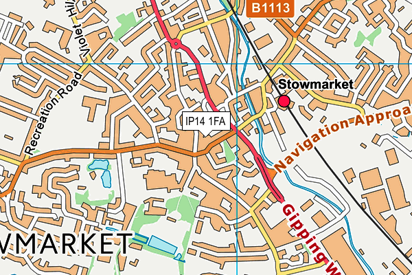 IP14 1FA map - OS VectorMap District (Ordnance Survey) IP14 1FA map - OS VectorMap District (Ordnance Survey)