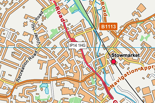 IP14 1HG map - OS VectorMap District (Ordnance Survey) IP14 1HG map - OS VectorMap District (Ordnance Survey)