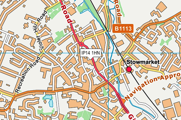 IP14 1HN map - OS VectorMap District (Ordnance Survey) IP14 1HN map - OS VectorMap District (Ordnance Survey)