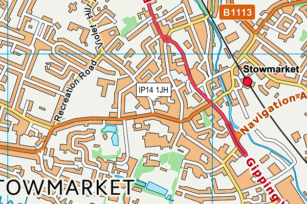 IP14 1JH map - OS VectorMap District (Ordnance Survey) IP14 1JH map - OS VectorMap District (Ordnance Survey)