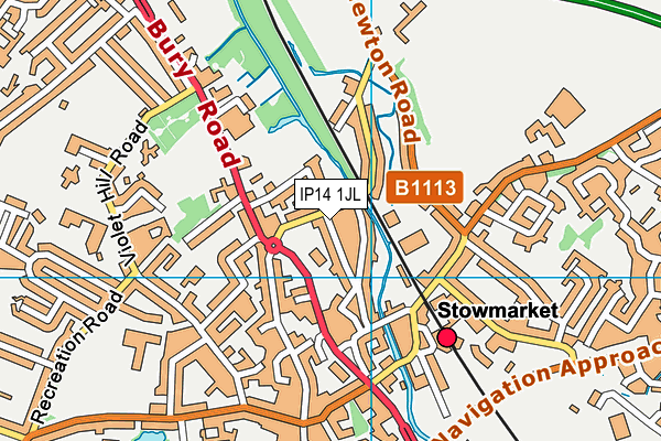 IP14 1JL map - OS VectorMap District (Ordnance Survey) IP14 1JL map - OS VectorMap District (Ordnance Survey)